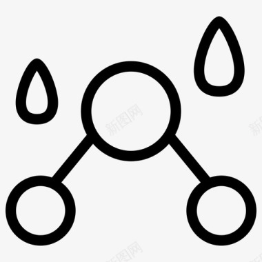 水分子原子科学图标图标