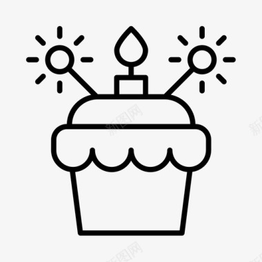 生日蛋糕蛋糕生日蛋糕糖果图标图标