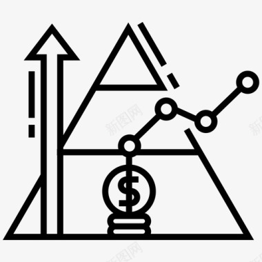 金字塔模型的基础收购自下而上图标图标