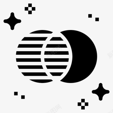 日食覆盖月食图标图标