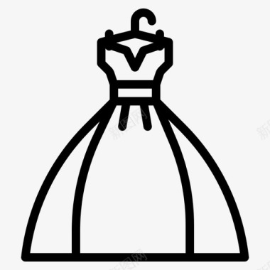 礼服美丽新娘图标图标