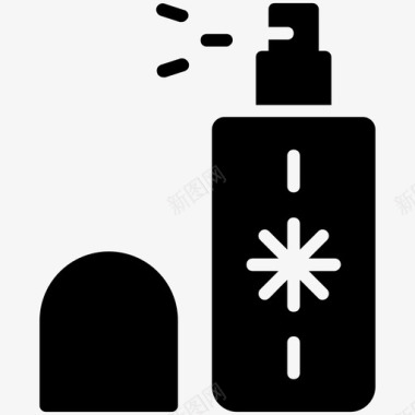 身体喷雾除臭剂美容院标志符号图标图标