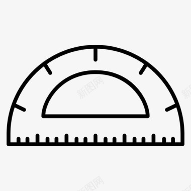 办公室墙量角器教育设备图标图标