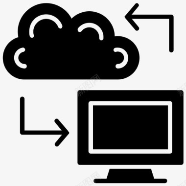 金融云存储图标云连接大数据云网络图标图标