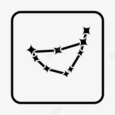 摩羯座星座太空物体图标图标