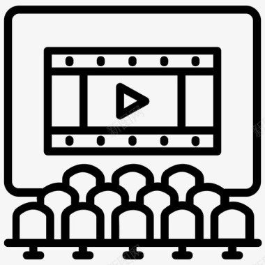 电影星空电影院厅电影院电影礼堂图标图标