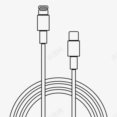 科技传输lightning到usbclightning到usbc数据图标图标