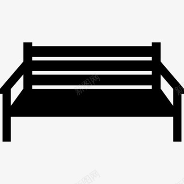 长椅建筑物我镇上的公共财产图标图标