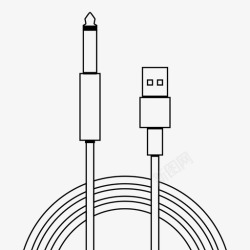 计算仪器仪器到usb适配器电缆图标高清图片