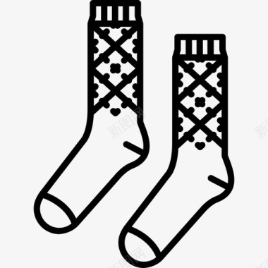 秋冬袜子男式袜子时尚漂亮的衣服图标图标