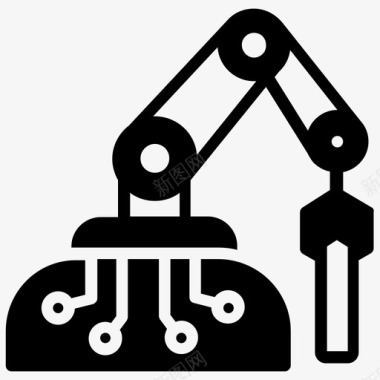 烹饪机器人机械臂液压臂工业臂图标图标