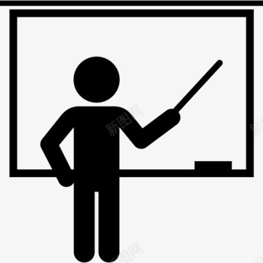 黑板和老师黑板演示图标图标