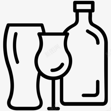 玻璃器皿酒杯酒具图标图标