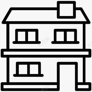 两层住宅家庭住宅住宅图标图标