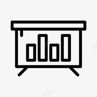 灰色图表演示板业务图标图标