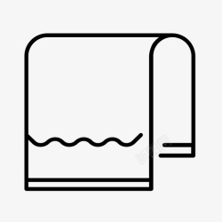 把湿毛巾毛巾浴缸热水图标高清图片