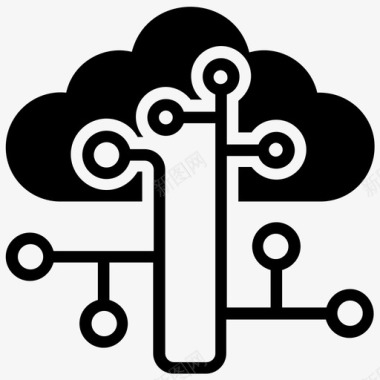 云漂浮云计算大数据云托管服务图标图标