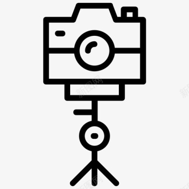 相机三脚架相机单脚架相机支架图标图标