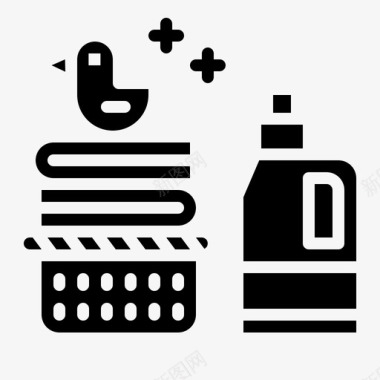 软化剂清洁剂洗衣粉图标图标