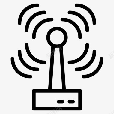 矢量宿舍wifi连接互联网图标图标