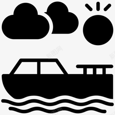 海运货船海外送货服务图标图标