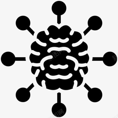 头脑风暴人工智能大脑健康图标图标