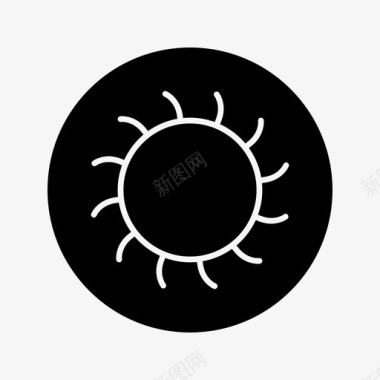 太阳圆圈阳光图标图标