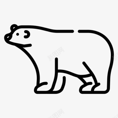 北极熊动物南极洲图标图标