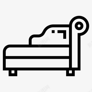躺椅起居室休闲室图标图标