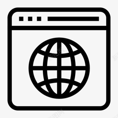 网页地球仪浏览器互联网图标图标