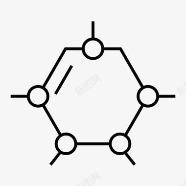 活性分子分子化学结构图标图标