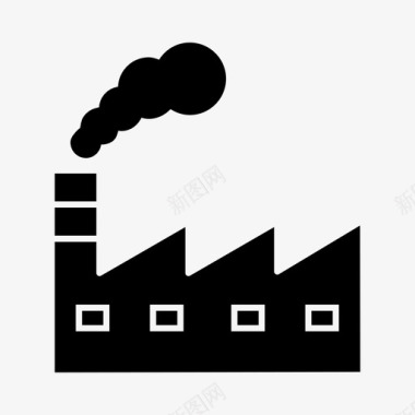 仓库标志工厂仓库公司图标图标
