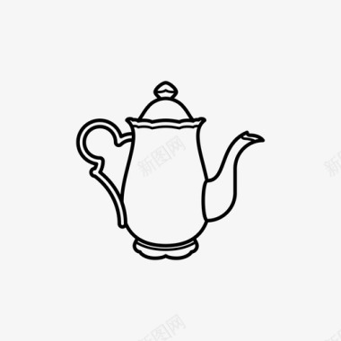 茶壶茶会图标图标