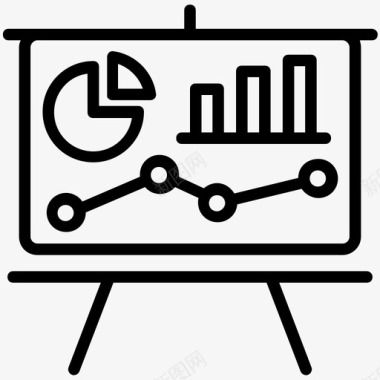 统计饼状图演示板业务分析图标图标