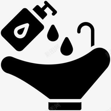 洗发水碗美容院标志符号图标图标