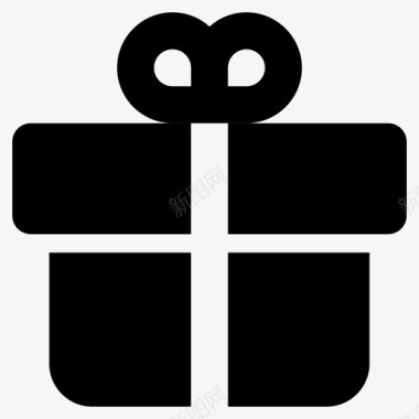 礼品盒周年纪念日生日图标图标