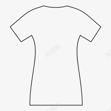 女式t恤后背女式t恤背面图案图标图标