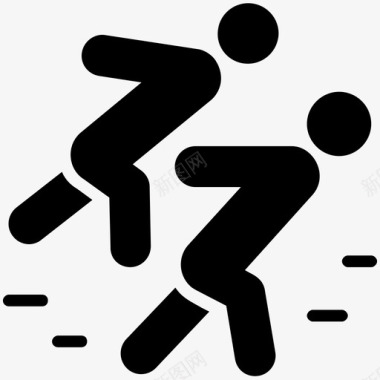 运动随性短道奥林匹克运动会赛跑图标图标