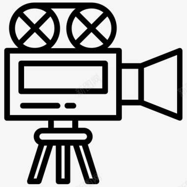电影拍摄电影制作电影摄影机图标图标