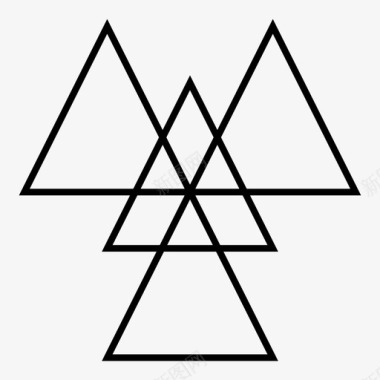 几何形三角形覆盖几何图标图标