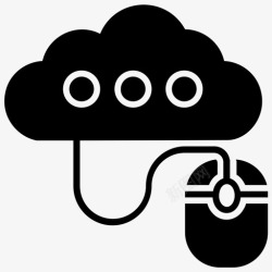 基础设施服务基于云的服务云计算云托管图标高清图片