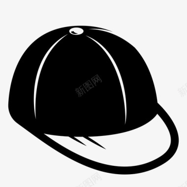 运动帽子棒球骑师图标图标