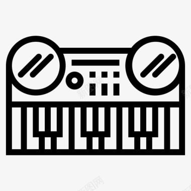 电子键盘钢琴音乐节图标图标