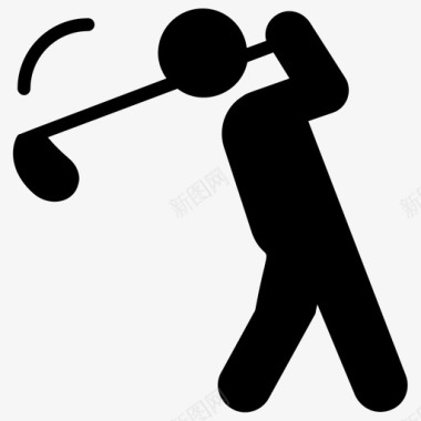 奥运高尔夫挥杆高尔夫锦标赛奥运会比赛图标图标