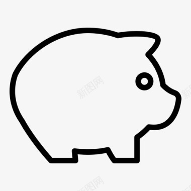 猪动物金融图标图标