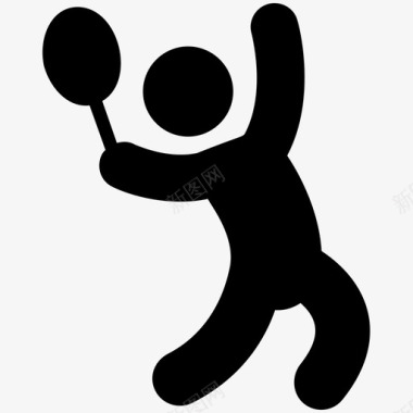 奥林匹克运动会会徽羽毛球羽毛球服务奥运会比赛图标图标