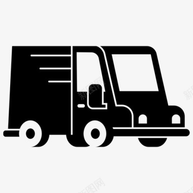 小卡车送货运输图标图标