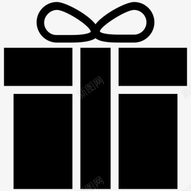 礼品盒圣诞礼物圣诞节图标图标