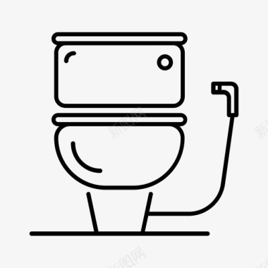 卫生间坐浴盆座椅图标图标