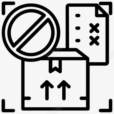 禁止发货禁止货物禁止服务图标图标